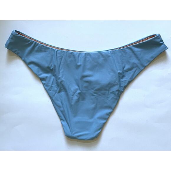J. Crew High Leg Bikini Bottom Swim Baby Blue Size XL NEW - Picture 6 of 8